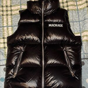 Mackage Shiny Black Down Vest